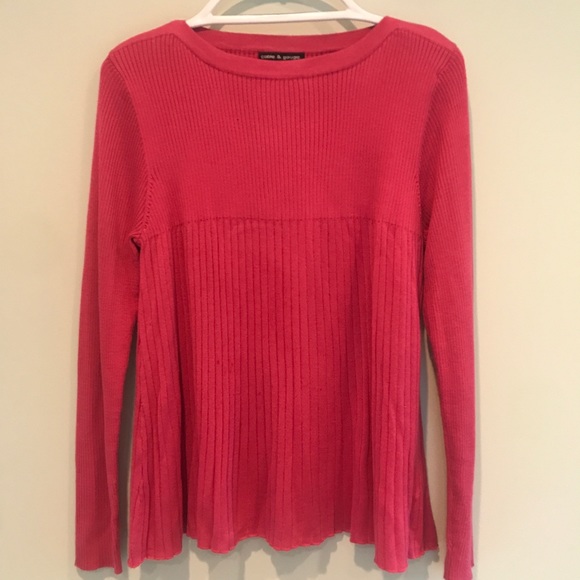 Cable & Gauge Ribbed Long Sleeve Top. Size L - Picture 1 of 5